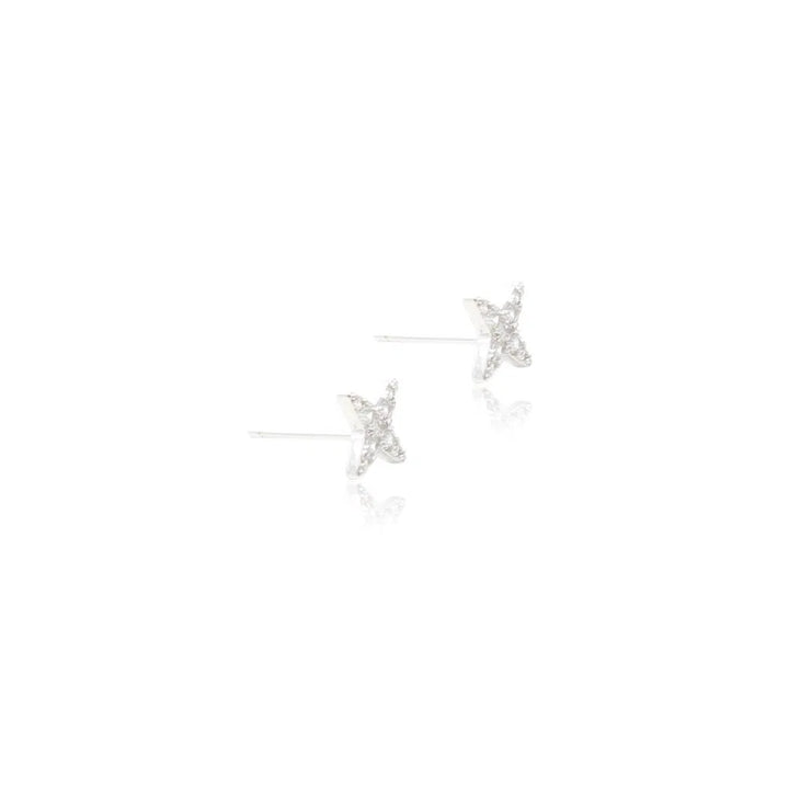 Brinco Zircônia Branca Estrela Pequena